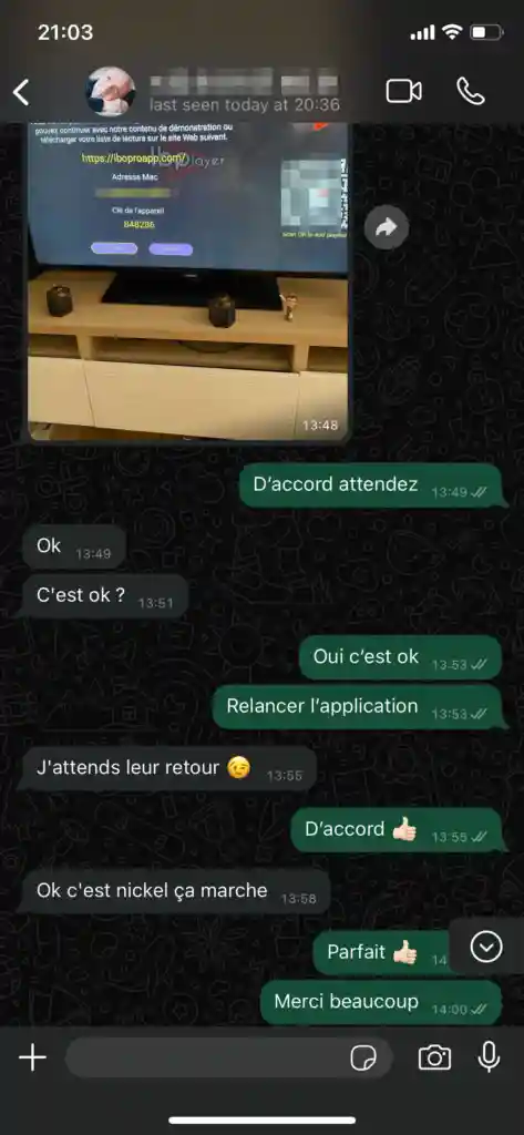 Utmerket 24/7 kundesupport for IPTV via WhatsApp